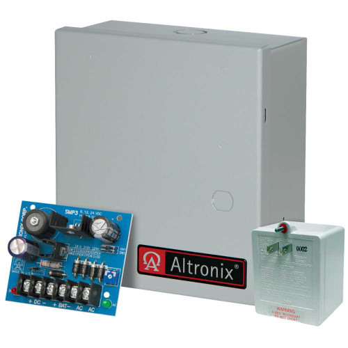 Altronix SMP3ET High Current Power Supply/Charger 16VDC Input from TP1640 Plug-in Transformer 6/12VDC at 25A Output SMP3ET
