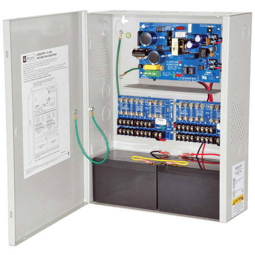 Altronix AL400ULXPD16 Power Supply/Charger Input 115VAC 60Hz at 35A 16 Fused Outputs 12VDC at 4A or 24VDC at 3A Grey EnclosureIncludes Plug-in Transformer AL400ULXPD16