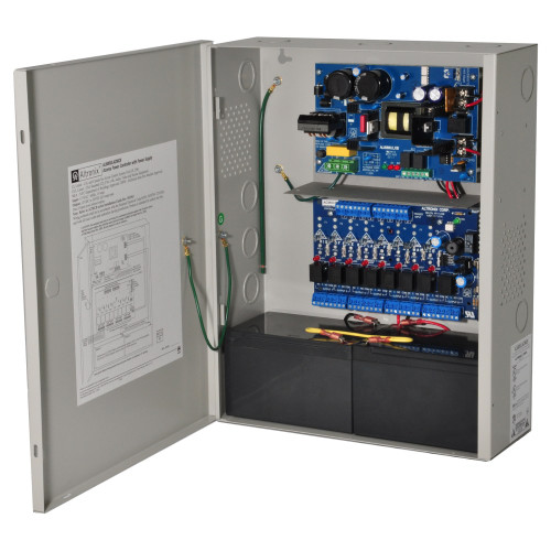 Altronix AL600ULACMCB Power Supply/Access Power Controller Input 115VAC 60Hz at 35A 8 PTC Outputs 12/24VDC at 6A Grey Enclosure