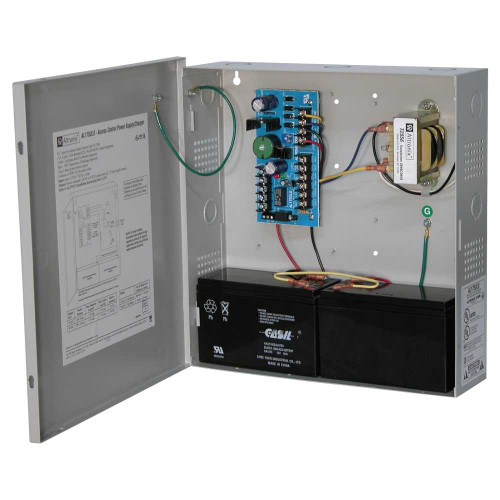 Altronix AL175ULX Power Supply/Charger Input 115VAC 60Hz at 06A 2 PTC Outputs 12/24VDC at 175A Grey Enclosure AL175ULX