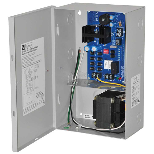 Altronix AL400UL Power Supply/Charger Input 115VAC 60Hz at 35A Single Output 12VDC at 4A or 24VDC at 3A Grey EnclosureIncludes Plug-in Transformer AL400UL
