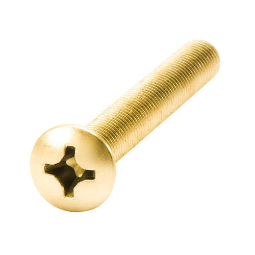 Schlage L583-120 605 Thru-Bolts L Escutcheon 1-3/4 Doors Bright Brass L583-120 605