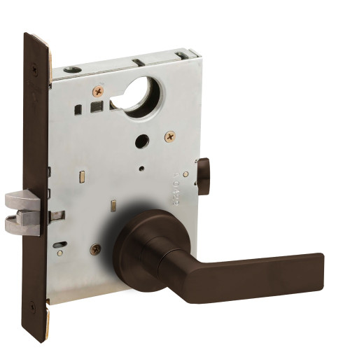 Schlage L9010 01A 613 Grade 1 Passage Latch Mortise Lock 01 Lever A Rose Dark Oxidized Satin Bronze Oil Rubbed Finish Field Reversible