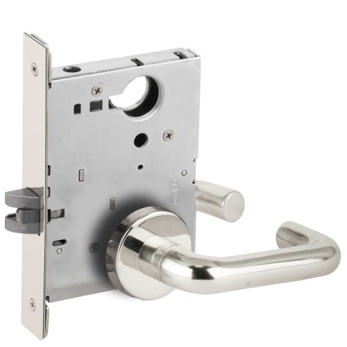 Schlage L9010 03B 625 Grade 1 Passage Latch Mortise Lock 03 Lever B Rose Bright Chrome Finish Field Reversible L9010 03B 625