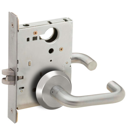 Schlage L9010 03C 626 Grade 1 Passage Latch Mortise Lock 03 Lever C Rose Satin Chrome Finish Field Reversible