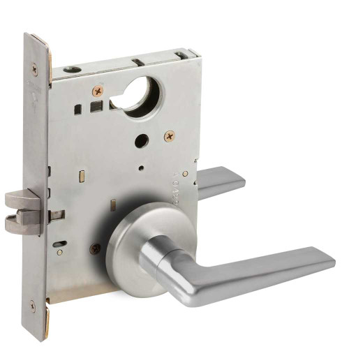 Schlage L9010 05B 626 Grade 1 Passage Latch Mortise Lock 05 Lever B Rose Satin Chrome Finish Field Reversible L9010 05B 626