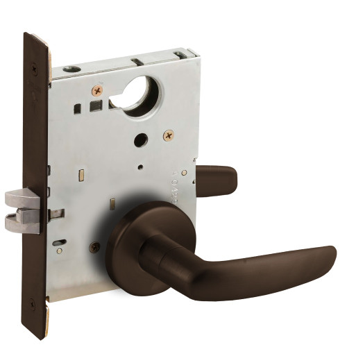 Schlage L9010 07B 613 Grade 1 Passage Latch Mortise Lock 07 Lever B Rose Dark Oxidized Satin Bronze Oil Rubbed Finish Field Reversible