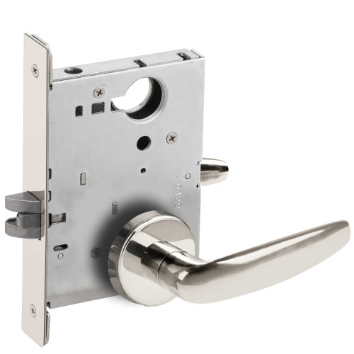 Schlage L9010 07B 625 Grade 1 Passage Latch Mortise Lock 07 Lever B Rose Bright Chrome Finish Field Reversible L9010 07B 625