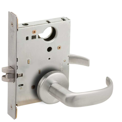 Schlage L9010 17B 626 Grade 1 Passage Latch Mortise Lock 17 Lever B Rose Satin Chrome Finish Field Reversible L9010 17B 626