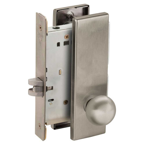Schlage L9010 41N 630 Grade 1 Passage Latch Mortise Lock 41 Knob N Escutcheon Satin Stainless Steel Finish Field Reversible L9010 41N 630