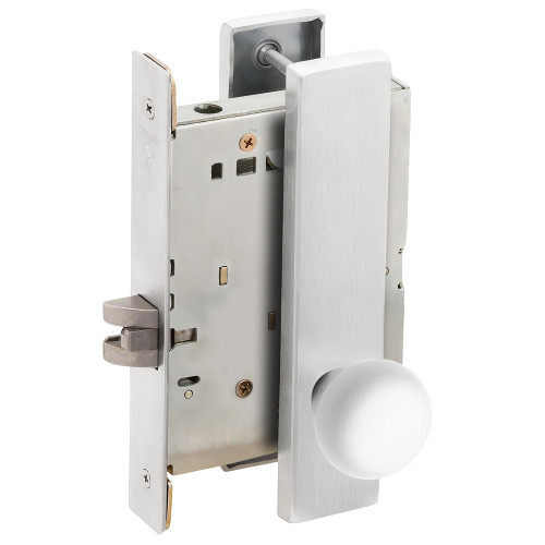 Schlage L9010 42L 625 Grade 1 Passage Latch Mortise Lock 42 Knob L Escutcheon Bright Chrome Finish Field Reversible