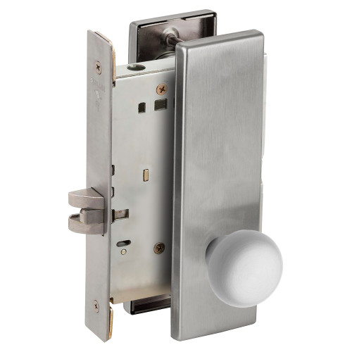 Schlage L9010 42N 626 Grade 1 Passage Latch Mortise Lock 42 Knob N Escutcheon Satin Chrome Finish Field Reversible