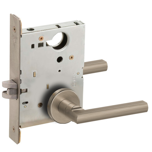 Schlage L9010 LATA 630 Grade 1 Passage Latch Mortise Lock Latitude Lever A Rose Satin Stainless Steel Finish Field Reversible