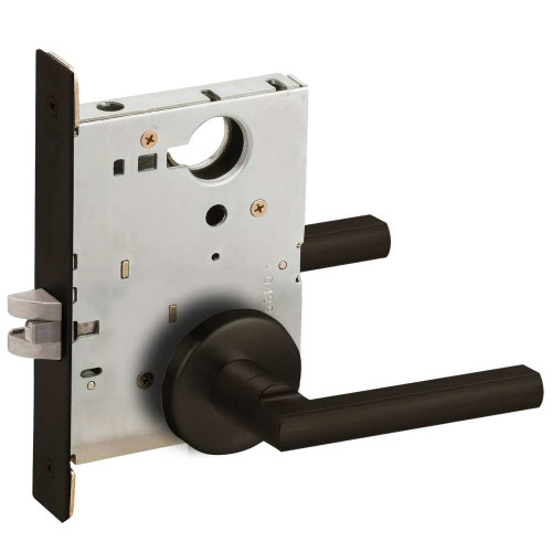 Schlage L9010 LATB 643E Grade 1 Passage Latch Mortise Lock Latitude Lever B Rose Aged Bronze Finish Field Reversible L9010 LATB 643E