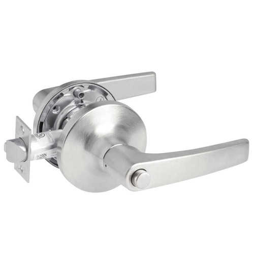 Yale MO5402LN 626 Grade 1 Privacy/Bedroom/Bath Cylindrical Lock Monroe Lever Non-Keyed Satin Chrome Finish Non-handed MO5402LN 626