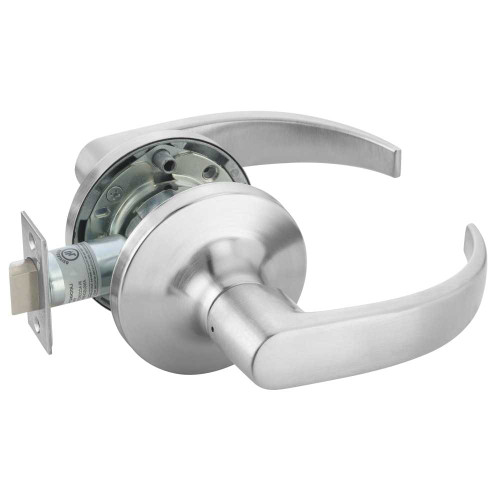 Yale PB5409LN 626 Grade 1 Exit Latch Cylindrical Lock Pacific Beach Lever Non-Keyed Satin Chrome Finish Non-handed PB5409LN 626