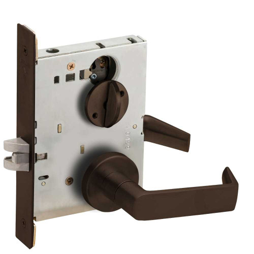 Schlage L9040 06A 643E Grade 1 Bed Bathroom Privacy Mortise Lock 06 Lever A Rose Aged Bronze Finish Field Reversible L9040 06A 643E
