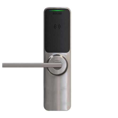 Schlage Electronics XE360EW99S OFBSM LONE 619 Grade 1 Wireless Exit Trim Smart Bluetooth and NFC Mobile Reader Interior Pushbutton LED with Indicator Von Duprin 98/99 SVR Longitude-Extended Length Lever Satin Nickel Finish Field Reversible XE360EW99S OFBSM LONE 619