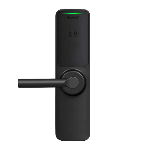 Schlage Electronics XE360EW25S OFBSM BRW 622 Grade 1 Wireless Exit Trim Smart Bluetooth and NFC Mobile Reader Interior Pushbutton LED with Indicator Falcon 25 SVR Broadway Lever Matte Black Finish Field Reversible XE360EW25S OFBSM BRW 622