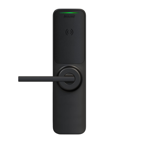 Schlage Electronics XE360EW99S OFBSM LAT 622 Grade 1 Wireless Exit Trim Smart Bluetooth and NFC Mobile Reader Interior Pushbutton LED with Indicator Von Duprin 98/99 SVR Latitude Lever Matte Black Finish Field Reversible