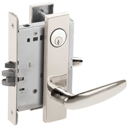 Schlage L9050P 07L 625 Grade 1 Entrance Office Mortise Lock Conventional Cylinder S123 Keyway 07 Lever L Escutcheon Bright Chrome Finish Field Reversible L9050P 07L 625