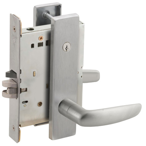 Schlage L9070C 07L 626 Grade 1 Classroom Mortise Lock Concealed Cylinder C Keyway 07 Lever L Escutcheon Satin Chrome Finish Field Reversible