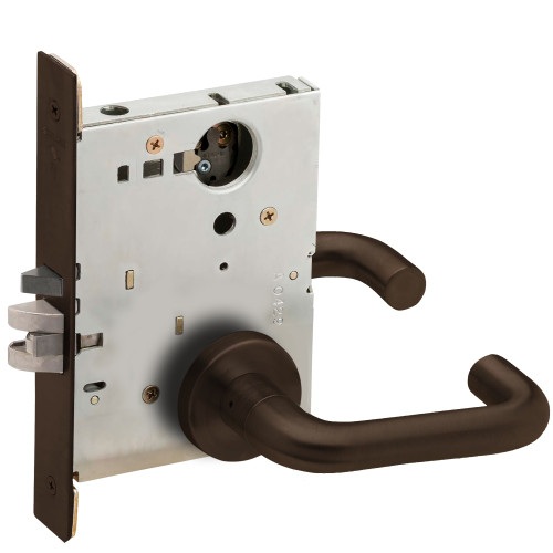 Schlage L9070L 03A 613 Grade 1 Classroom Mortise Lock Less Cylinder 03 Lever A Rose Dark Oxidized Satin Bronze Oil Rubbed Finish Field Reversible