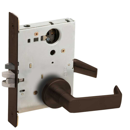 Schlage L9070L 06A 613 Grade 1 Classroom Mortise Lock Less Cylinder 06 Lever A Rose Dark Oxidized Satin Bronze Oil Rubbed Finish Field Reversible L9070L 06A 613