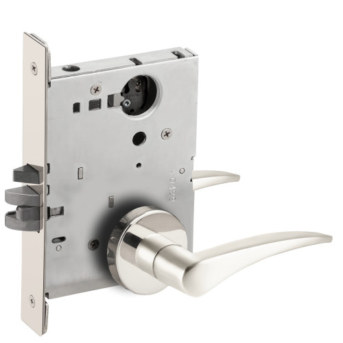 Schlage L9070L 12A 625 LH Grade 1 Classroom Mortise Lock Less Cylinder 12 Lever A Rose Bright Chrome Finish Left-Handed