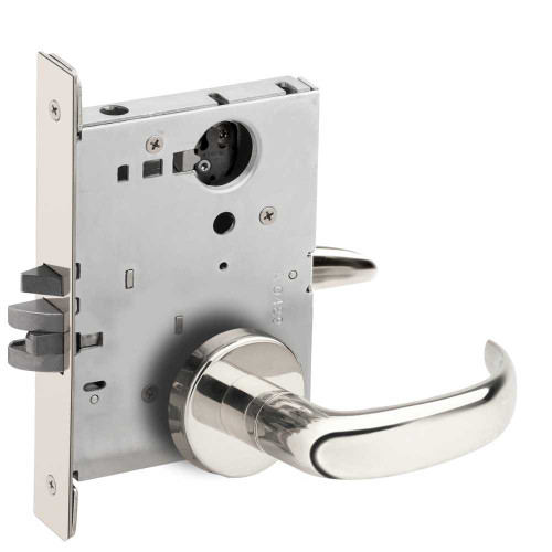 Schlage L9070L 17B 625 Grade 1 Classroom Mortise Lock Less Cylinder 17 Lever B Rose Bright Chrome Finish Field Reversible L9070L 17B 625