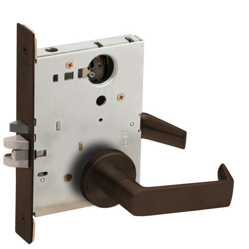 Schlage L9071L 06A 613 Grade 1 Classroom Security Mortise Lock Less Cylinder 06 Lever A Rose Dark Oxidized Satin Bronze Oil Rubbed Finish Field Reversible