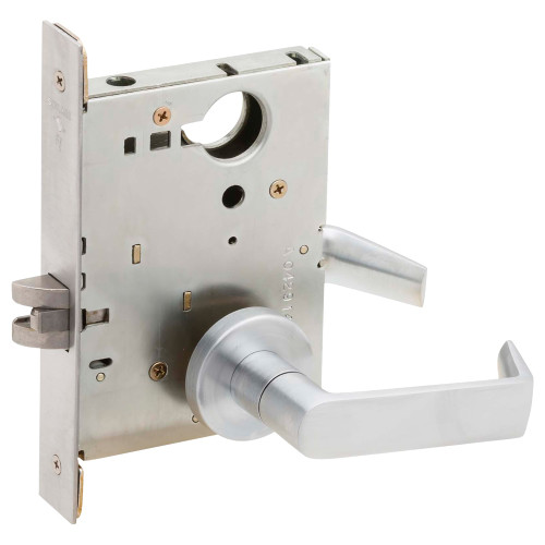 Schlage L9092ELL 06A 626 Grade 1 Fail Safe Electric Mortise Lock Less Cylinder 06 Lever A Rose Satin Chromium Plated Finish Field Reversible