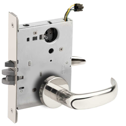 Schlage L9092EUL 17A 625 RX Grade 1 Fail Secure Electric Mortise Lock Less Cylinder 17 Lever A Rose Request to Exit Bright Chromium Plated Finish Field Reversible L9092EUL 17A 625 RX