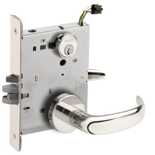 Schlage L9092EUP 17A 625 RX Grade 1 Fail Secure Electric Mortise Lock Conventional Cylinder 17 Lever A Rose Request to Exit Bright Chromium Plated Finish Field Reversible