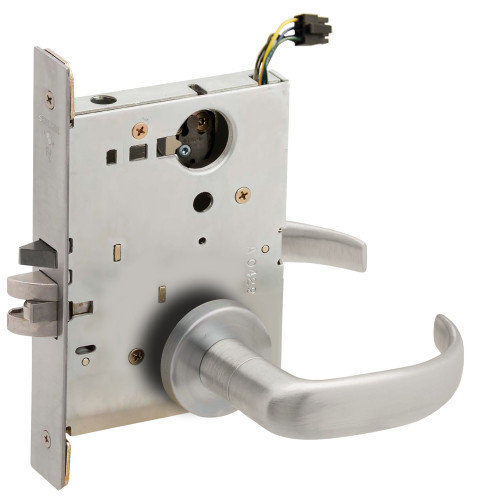 Schlage L9095ELL 17A 626 Grade 1 Fail Safe Electric Mortise Lock Less Cylinder 17 Lever A Rose Satin Chromium Plated Finish Field Reversible