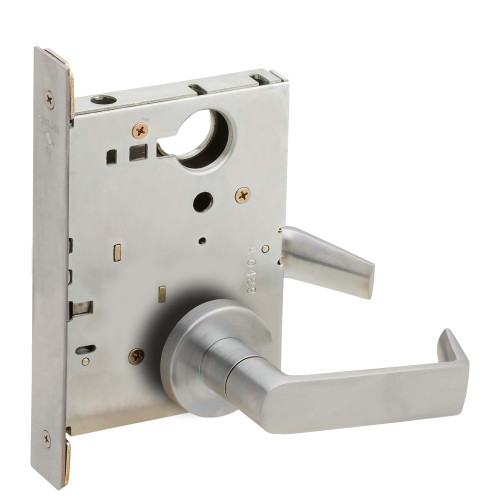 Schlage L9176 06A 626 Grade 1 Full Dummy Trim with Case Mortise Lock 06 Lever A Rose Satin Chrome Finish Field Reversible