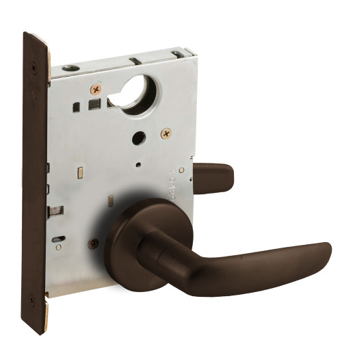 Schlage L9176 07B 613 Grade 1 Full Dummy Trim with Case Mortise Lock 07 Lever B Rose Dark Oxidized Satin Bronze Oil Rubbed Finish Field Reversible