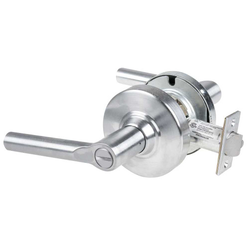 Schlage ND40S BRW 626 Grade 1 Bath/Bedroom Privacy Lock Broadway Lever Non-Keyed Satin Chrome Finish Non-Handed ND40S BRW 626