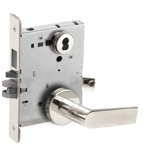 Schlage L9453J 01A 625 Entrance Mortise Lock with Deadbolt 01A Design FSIC Prep Less Core Bright Chrome L9453J 01A 625