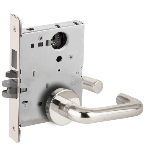 Schlage L9453L 03A 625 Entrance Mortise Lock with Deadbolt 03A Design Less Cylinder Bright Chrome L9453L 03A 625