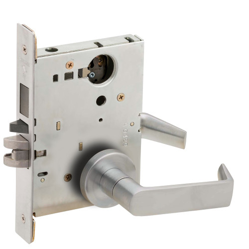 Schlage L9453L 06A 630 Entrance Mortise Lock with Deadbolt 06A Design Less Cylinder Satin Stainless Steel