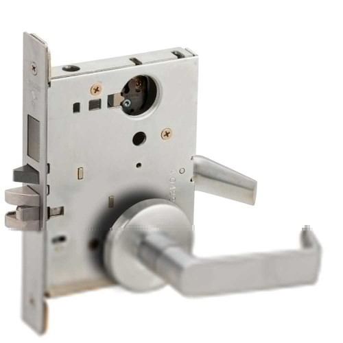Schlage L9453L 06B 626 Schlage L-Series Entrance Mortise Lock B Rose 06 Lever Grade 1 Mortise Lock Less Cylinder Satin Chrome L9453L 06B 626