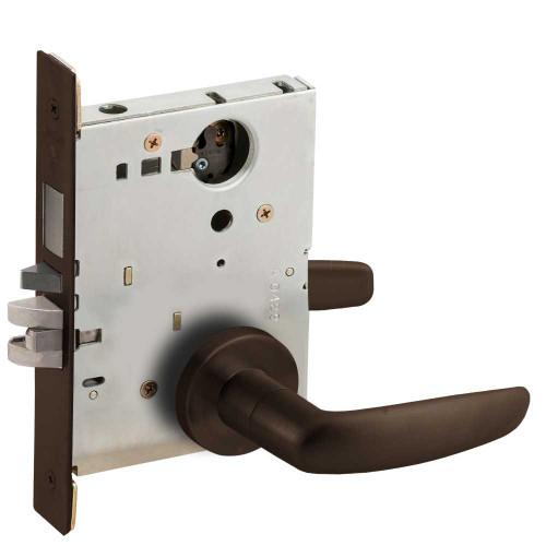 Schlage L9453L 07A 613 Entrance Mortise Lock with Deadbolt 07A Design Less Cylinder Oil Rubbed Bronze L9453L 07A 613