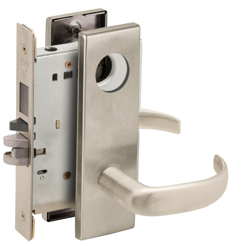 Schlage L9453L 17N 619 Entrance Mortise Lock with Deadbolt 17N Design Less Cylinder Satin Nickel