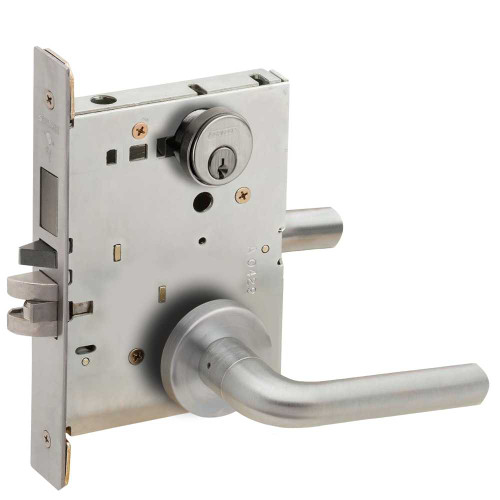 Schlage L9453P 02A 626 Entrance Mortise Lock with Deadbolt 02A Design Satin Chrome L9453P 02A 626