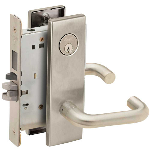 Schlage L9453P 03N 619 Entrance Mortise Lock with Deadbolt 03N Design Satin Nickel L9453P 03N 619
