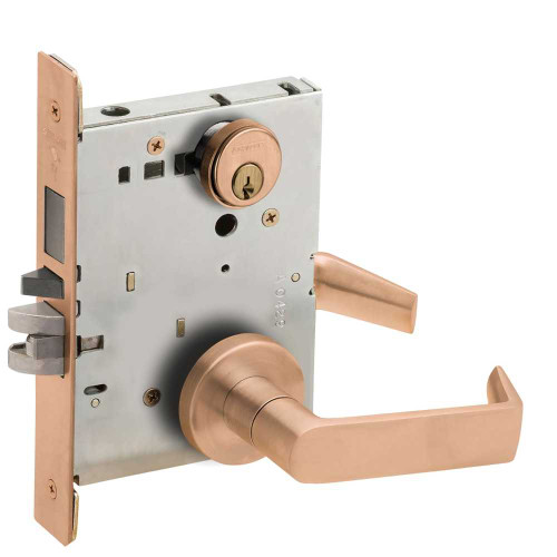 Schlage L9453P 06A 612 Entrance Mortise Lock with Deadbolt 06A Design Satin Bronze L9453P 06A 612