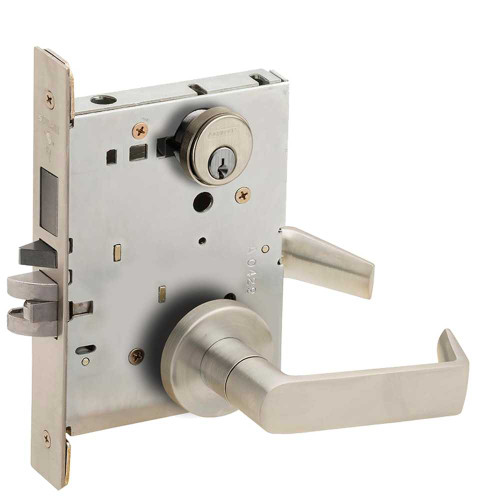 Schlage L9453P 06A 619 Entrance Mortise Lock with Deadbolt 06A Design Satin Nickel L9453P 06A 619
