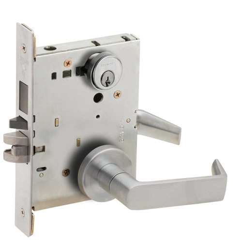 Schlage L9453P 06A 630 Entrance Mortise Lock with Deadbolt 06A Design Satin Stainless Steel L9453P 06A 630
