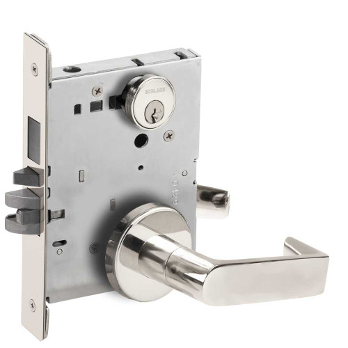 Schlage L9453P 06B 625 Entrance Mortise Lock with Deadbolt 06B Design Bright Chrome L9453P 06B 625